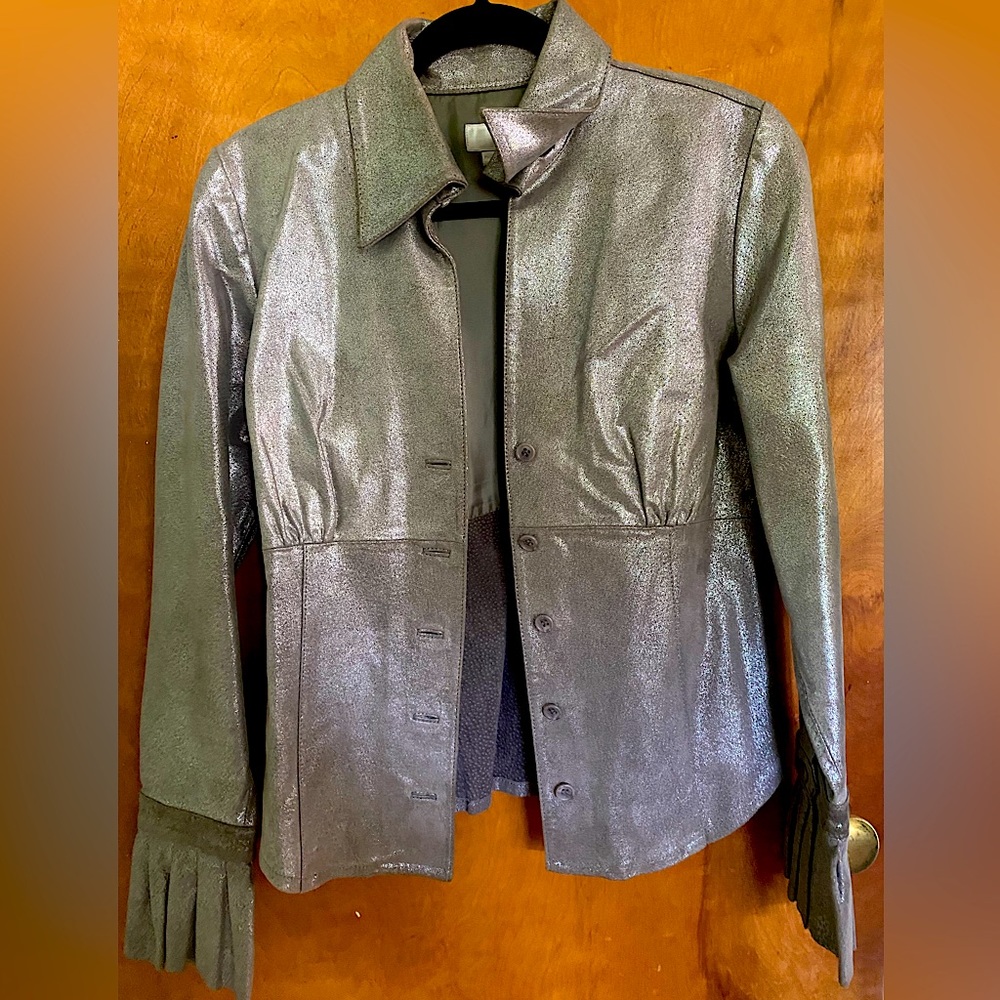 Metallic Faux Leather jacket - Picture 1 of 4